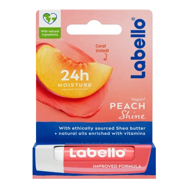بالم لب لبلو مدل Peach Shine با رایحه هلو - حجم 4.8 گرم (سری جدید اصل آلمان با کیفیت عالی)
